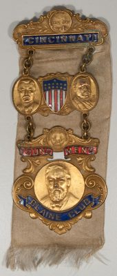 Other Collectibles 1908 YOUNG MEN’S BLAINE CLUB, CINC OH W/ T ROOSEVELT, WM TAFT & BLAINE NR MINT