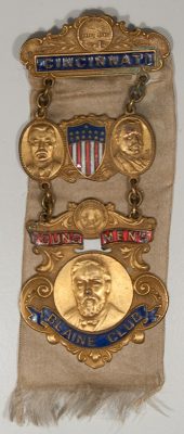 Other Collectibles 1908 YOUNG MEN’S BLAINE CLUB, CINC OH W/ T ROOSEVELT, WM TAFT & BLAINE NR MINT