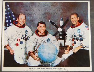 Other Collectibles 1973 SKYLAB 4 8X10 ORIGINAL SIGNED SPACE PHOTO-CARR, GIBSON & POGUE EXC/MINT