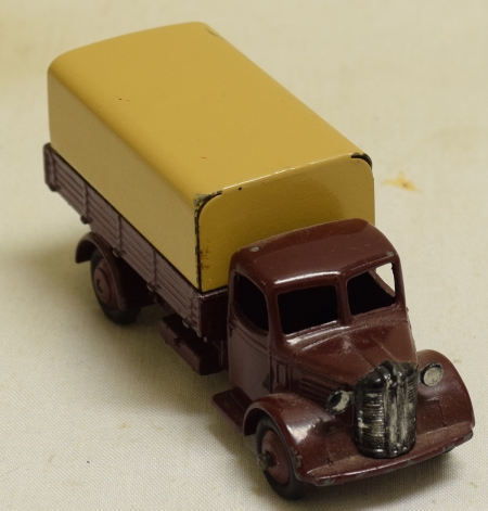 Dinky 1950 DINKY #30S AUSTIN COVERED WAGON, MAROON/CREAM CAT $150 EXC+ CONDITION