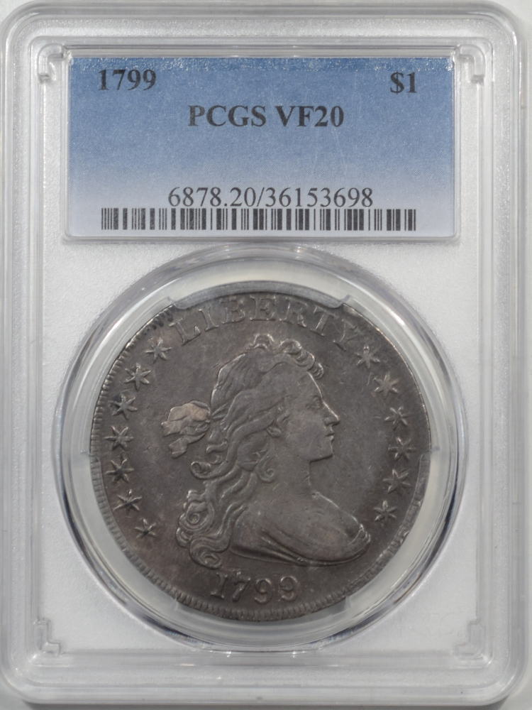 1799 Draped Bust Dollar Pcgs Vf 20 Ebay