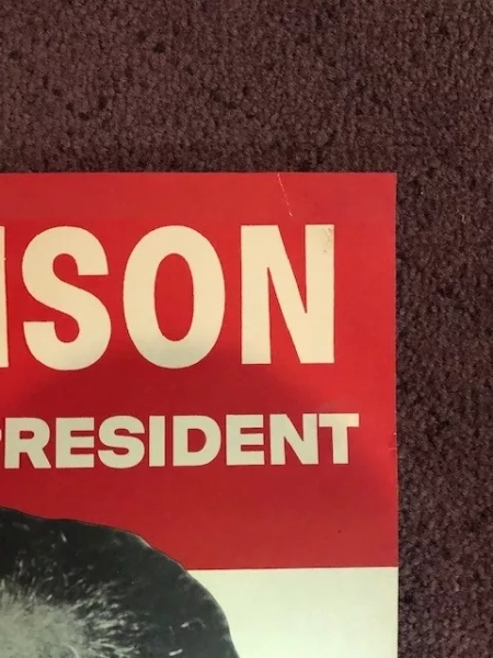 Other Collectibles 1960 JOHNSON FOR VICE PRESIDENT LEADERSHIP FOR THE 60S 13.5″ x 20.5″ POSTER RARE