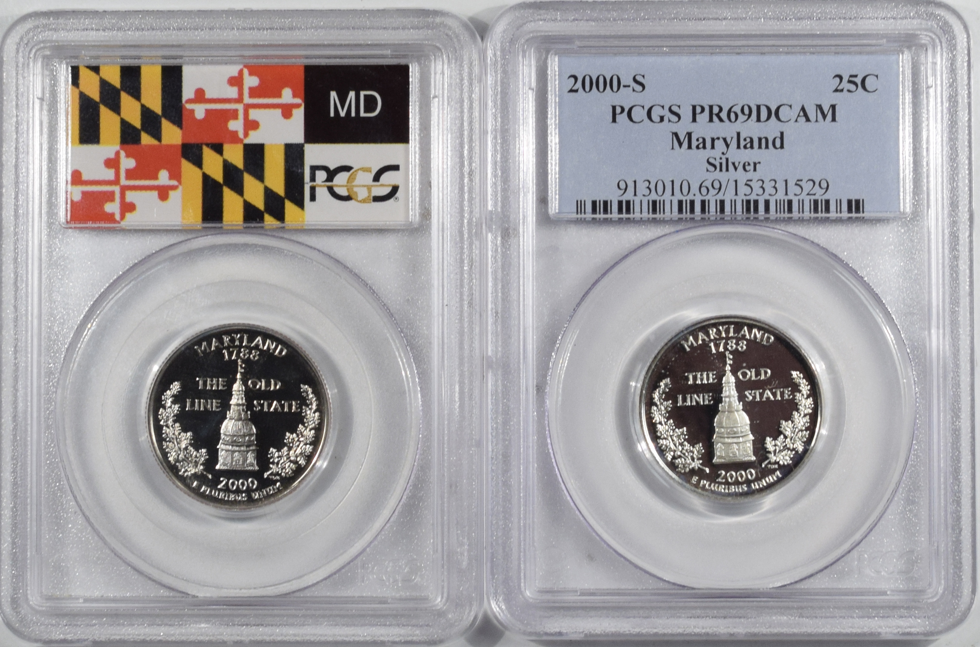 2000-S Maryland Clad Proof State Quarter PCGS PR69DCAM
