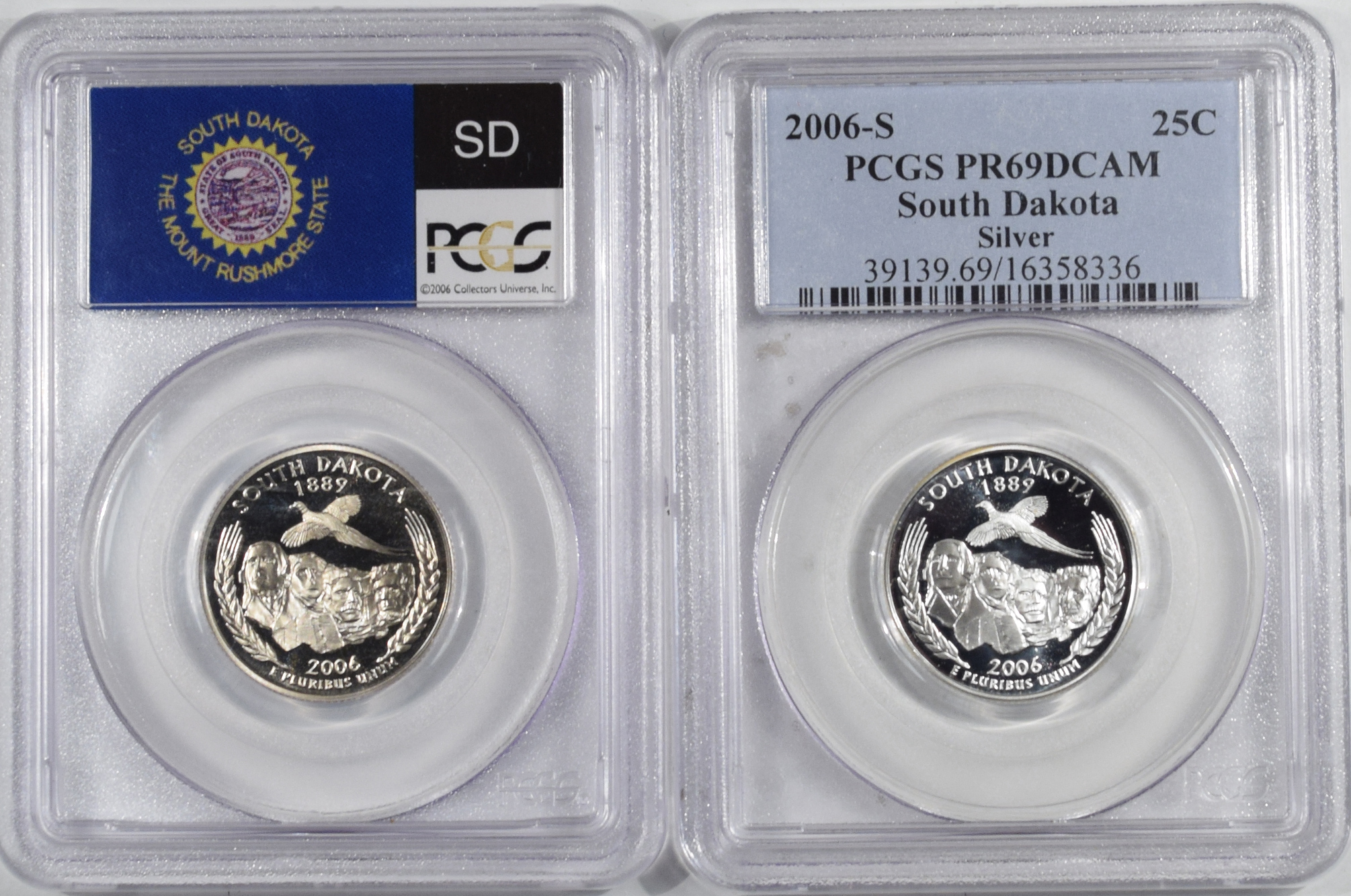 2006-S North Dakota Clad Proof State Quarter PCGS PR69DCAM State Flag