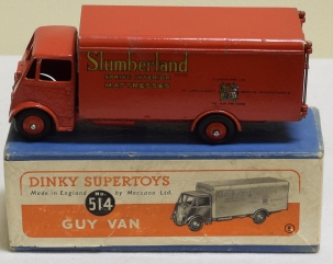 Vintage Diecast Toys DINKY #514 GUY VAN-SLUMBERLAND; VG+ MODEL W/ VG+ BOX, BRIGHT & ATTRACTIVE-SCARCE