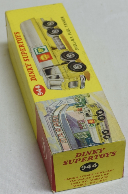 Dinky DINKY #944 SHELL BP FUEL TANKER, GREY CHASSIS & HUBS, EXC MODEL, EXC CORRECT BOX