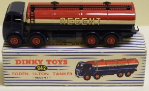Dinky DINKY 942 FODEN REGENT TANKER, MINT MODEL W/ NEAR-MINT BOX!