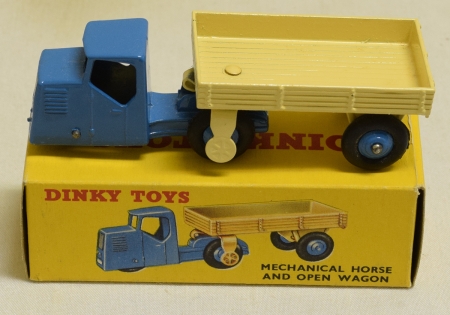 Dinky DINKY 415 MECHANICAL HORSE/ WAGON, NEAR-MINT MODEL W/ BOXED MODEL & EMPTY BOX!