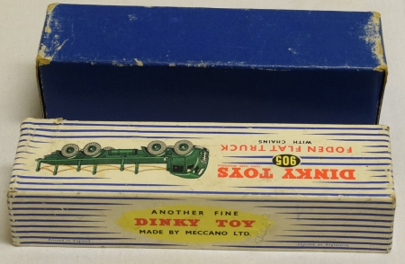 Dinky DINKY 905 FODEN FLAT TRUCK WITH CHAINS, NEAR-MINT MODEL W/ VG+ BOX!