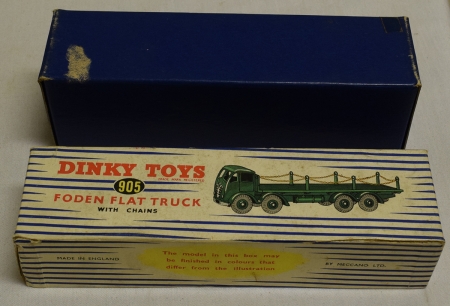 Dinky DINKY 905 FODEN FLAT TRUCK W/ CHAINS, EXCELLENT MODEL W/ VG BOX!