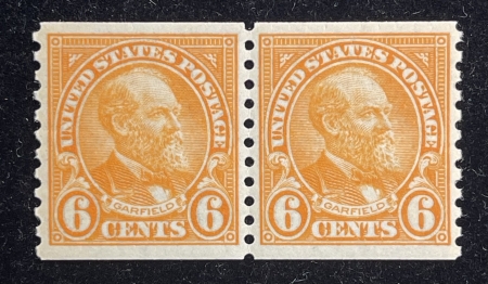 Postage SCOTT #723 6c ORANGE PAIR, MOG (LEFT STAMP-NH), FRESH & VF! CAT $29