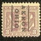 Postage SCOTT #537b, 3c LIGHT REDDISH VIOLET, WEEHAWKEN, NJ PRECANCEL, USED, F+, CAT $50