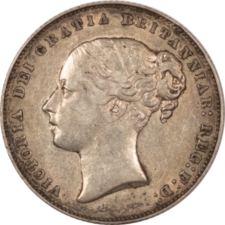 World Certified Coins 1859 GREAT BRITAIN ONE SHILLING KM #734.1 NICE HIGH GRADE CIRCULATED, TOUGH DATE