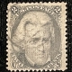 Postage SCOTT #78 24c GREY-LILAC, USED, TWO SHORT PERFS, FINE APP, RICH COLOR-CAT $425