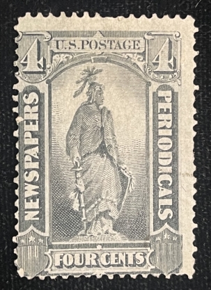 U.S. Stamps SCOTT #PR-11 4c BLACK NEWSPAPER STAMP, MNG, AVG CENTERING, FRESH COLOR-CAT $120