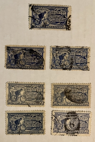 U.S. Stamps SCOTT #E-6, E-8, E-8 DARK ULTRA & E-11 (4), 1902-17 SPECIAL DELIVERY LOT, USED