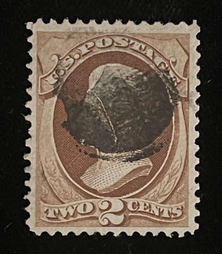 Postage SCOTT #146, 2c BROWN, USED, VF+, CAT $17.50