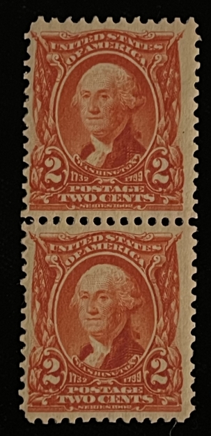 Postage SCOTT #301 2c CARMINE, PAIR, MOG-NH, FINE & PO FRESH-CAT $75