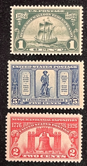 Postage SCOTT #614, 619, 627 TRIO OF JUMBOS, MOG-NH, PO FRESH & VF+, CAT $34+