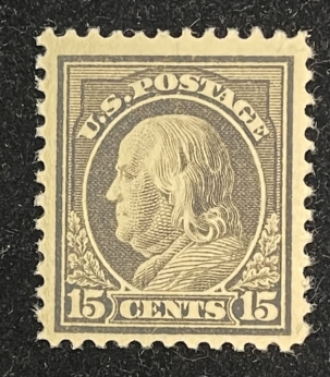 Postage SCOTT #514, 15c GRAY, MOG-NH, PO FRESH & VERY FINE, CATALOG $75