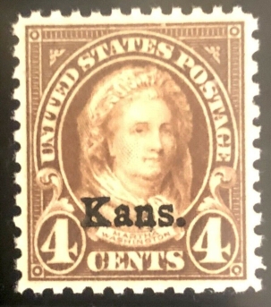 Postage SCOTT #662 4c BROWN KANSAS, XF MOG NH, CAT $35, RICH COLOR, PO FRESH -APS MEMBER