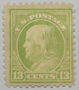 Postage SCOTT #513 13C APPLE GREEN, AVG, MOG, H