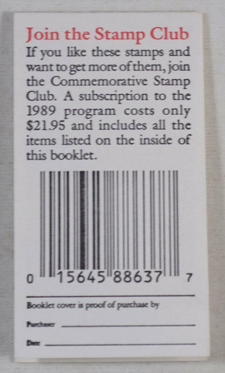 U.S. Stamps BK-164 CLASSIC CARS 25c ORIGINAL BOOK OF 20. CV $15