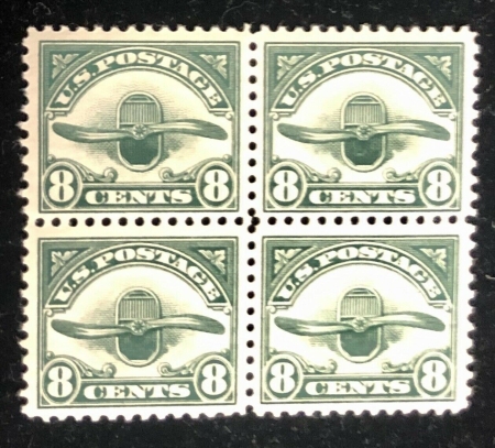 Air Post Stamps SCOTT #C-4 BLOCK, VF+, MOG NH, CAT $140, A BEAUTY! -APS MEMBER