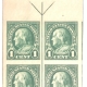 Postage SCOTT #621 5c CENTERLINE BLOCK, VF, MOG, NH, CAT $115, A BEAUTY! -APS MEMBER