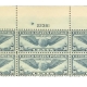 Air Post Stamps SCOTT #C-12 5c PLATE BLOCK, VF, MOGNH, SELV FLT, CAT $180, A BEAUTY! -APS MEMBER
