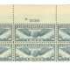 Air Post Stamps SCOTT #C-12 5c PLATE BLOCK, VF, MOGNH, SELV FLT, CAT $180, A BEAUTY! -APS MEMBER