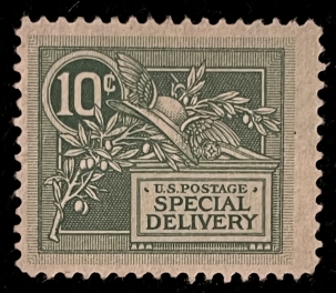 U.S. Stamps SCOTT #E-7 10c GREEN, MOG W/ HR; OTHERWISE abt VF-CATALOG $60