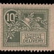 U.S. Stamps SCOTT #E-4 10c BLUE, LINE UNDER “TEN CENTS”, MDOG, SMALL FAULTS-CAT $850