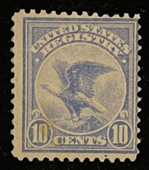 U.S. Stamps SCOTT #F-1, 10c ULTRAMARINE, MINT-TRACES OF OG, SOILING DUE TO GUM SWEAT-CAT $75