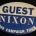Post-1920 SCARCE 1960 NIXON “GUEST” CAMPAIGN TOUR 3″ OVAL BLUE/WHITE CAMPAIGN BUTTON-MINT!