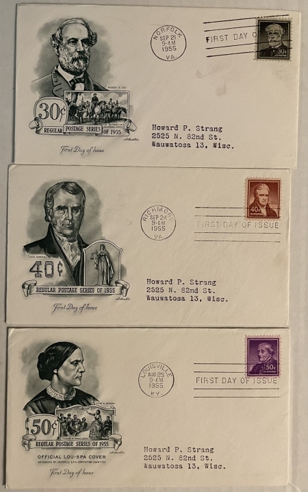 First Day Covers FDC LOT 1c-$5 LIBERTY ISSUE, 11 DIFF, NICE CACHETS, $1 & $5 UNADDRESSED-CAT $87+