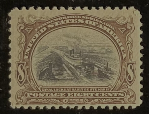 Postage SCOTT #298, 8c, BROWN-VIOLET, MOG-NH, ABT VF & P.O. FRESH! – CATALOG VALUE $230