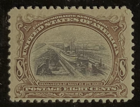 Postage SCOTT #298, 8c, BROWN-VIOLET, MOG-NH, ABT VF & P.O. FRESH! – CATALOG VALUE $230