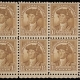 Postage SCOTT #711, 6c, ORANGE, MOG-NH, VF PLATE BLOCK – CATALOG VALUE $70