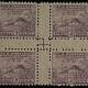 Postage SCOTT #753, 3c, BYRD ARROW, GUIDELINE BLOCK BOTTOM, FRESH! – CATALOG VALUE $70