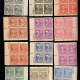 Postage SCOTT #766a,767a BLOCKS, 1c GREEN, 3c VIOLET, NGAI, VF & PO FRESH – CATALOG $45