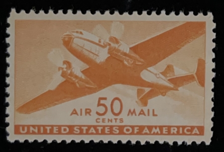 Air Post Stamps SCOTT #C-31, 50c, CARMINE, MOG-NH, P.O. FRESH & SUPERB – CATALOG VALUE $11