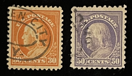 Postage SCOTT #439, #440, 30c & 50c, USED, VF CENTERING – CATALOG VALUE $40