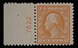 Postage SCOTT #506, 6c, ORANGE, MOG, FINE NH, SHARP COLOR! – CATALOG VALUE $25