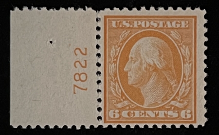 Postage SCOTT #506, 6c, ORANGE, MOG, FINE NH, SHARP COLOR! – CATALOG VALUE $25