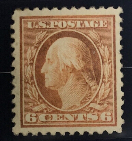 Postage SCOTT #506 6c ORANGE, MINOR OXIDATION, MOG, NH, VF+, CAT $25-APS MEMBER