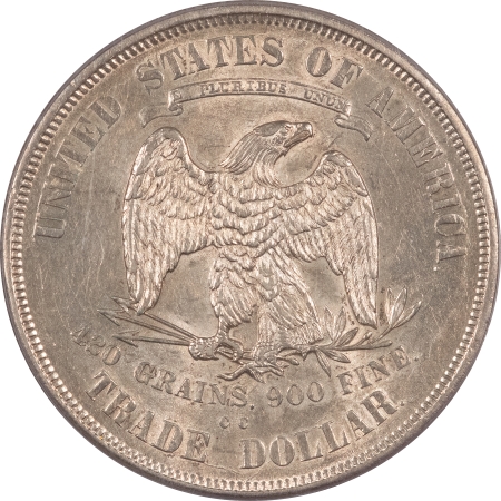 Dollars 1874-CC TRADE DOLLAR – PCGS AU-55, WHITE & WELL-STRUCK, LOOKS NEARLY MINT STATE!