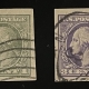 Postage SCOTT #537 3c DEEP VIOLET, BLOCK OF 4, MOG-NH, FINE+, CAT $80