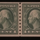 Postage SCOTT #413 2c CARMINE PAIR, PERF 8.5 VERT, MOG, FINE, BRIGHT & PO FRESH-CAT $125