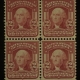 Postage SCOTT #328, 1c, GREEN, BLOCK OF 4, MOG-NH, AVG CENTERING, FRESH COLOR – CAT $285